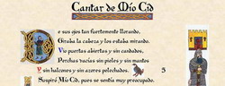 Hoja miniada del Mo Cid